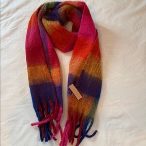 Steve Madden large Plaid Colorful Scarf R13A